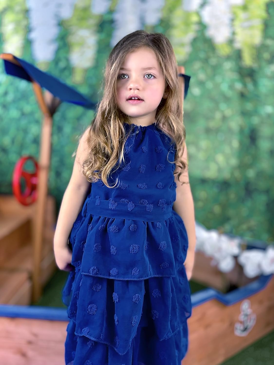 Little Girls Summer Adjustable Halter Neck Dress Sleeveless Chiffon Dress Size 4-12 Years - Image 4