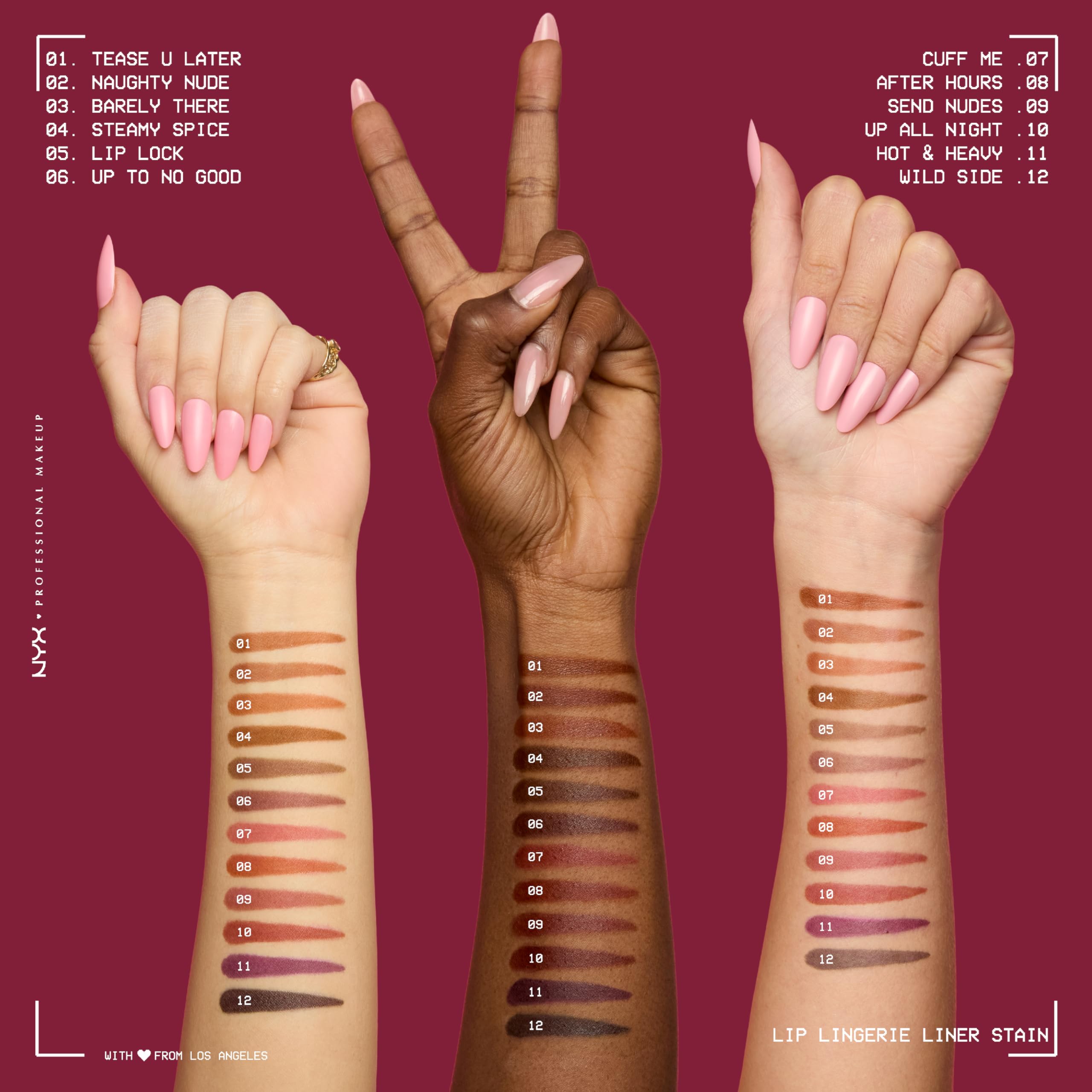NYX Professional Makeup Lip Lingerie Lip Liner Stain Seamless All Day Stain Waterproof Up to no good