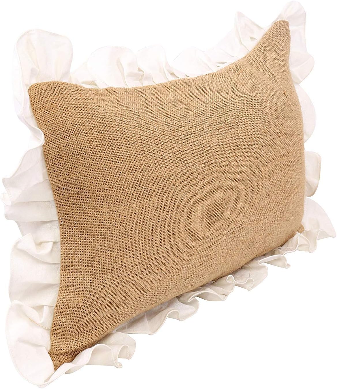 burlap lumbar pillow
