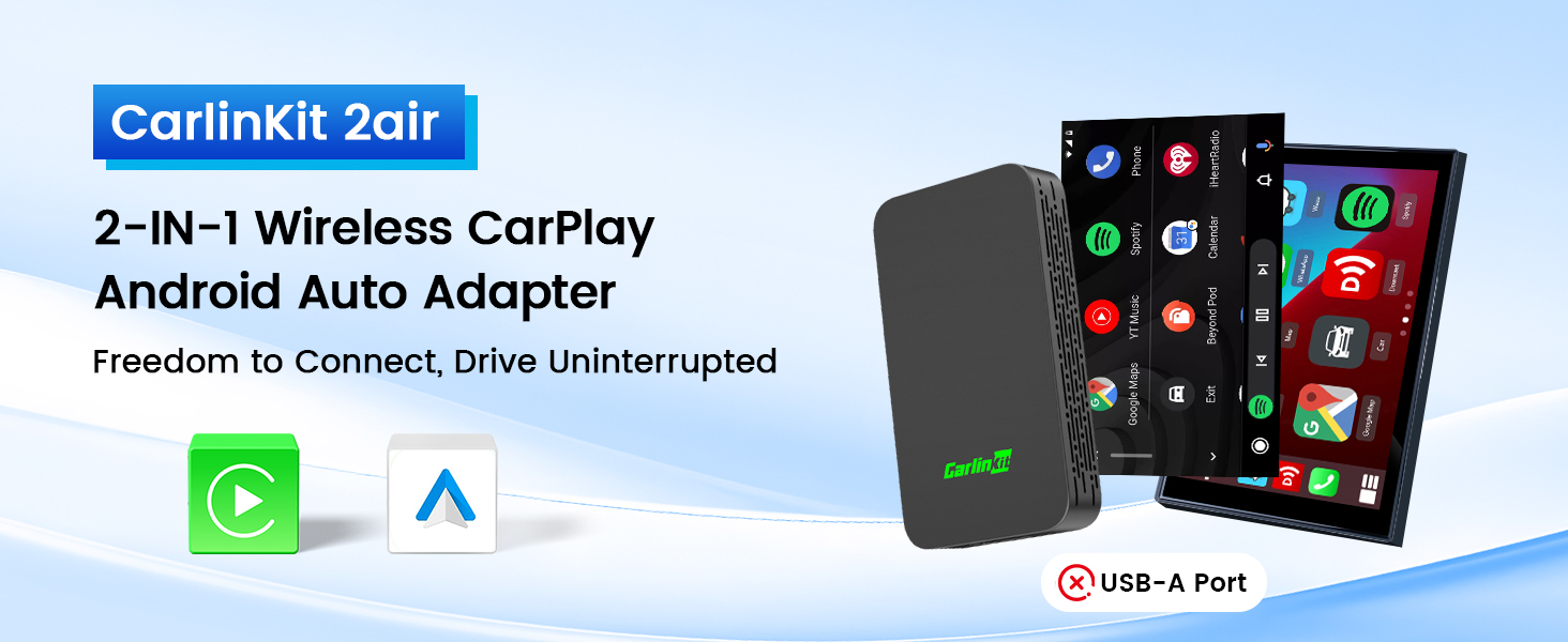 Amazon.com: CarlinKit 5.0 Wireless Android Auto & CarPlay Adapter