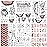 35 Sheets Large-size Halloween Temporary Joker Tattoos, Halloween Fake Scar Tattoos, Halloween Fake Joker Tattoos Stickers - Perfect for Halloween, Parties, Cosplay and Costumes