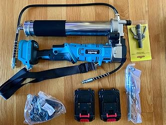 Seesii 2-in-1 Cordless Grease Gun With Battery Charger - 12,000 PSI Electric Lubrication Tool