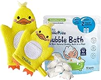 Vista 1 de TruKid Unscented Bubble Podz & BubbleGlove Set – Fragrance-Free Pods and 2 Wash Gloves for Gentle Bathing