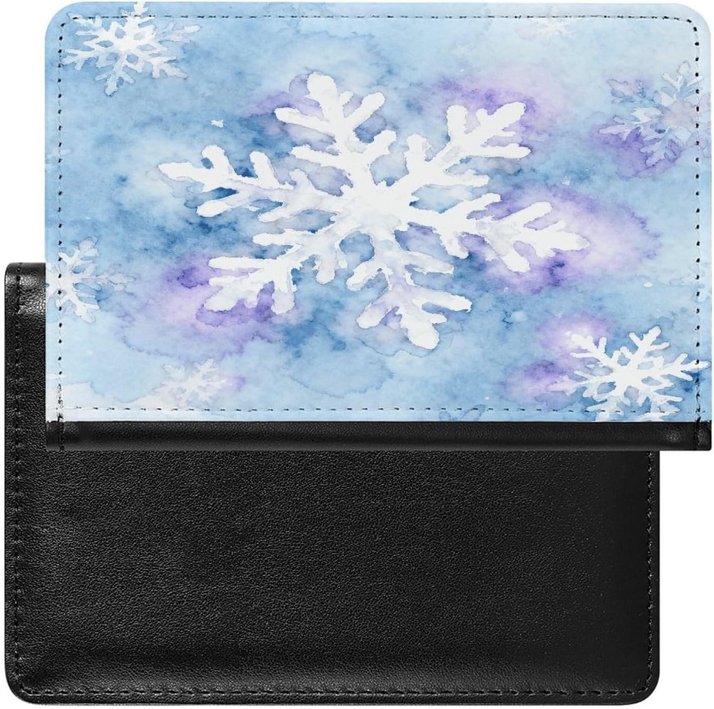 Winter Flakes Passport Holder Cute Portable Passports Cover Slim Identification Passport Holder PU Wallet Cover Case for Travel for Women Men Travel Cruise