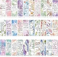 Vista 1 de 30 marcapáginas cristianos magnéticos con versículos bíblicos religiosos escriturales inspiracionales, suministros para la iglesia, clips de página