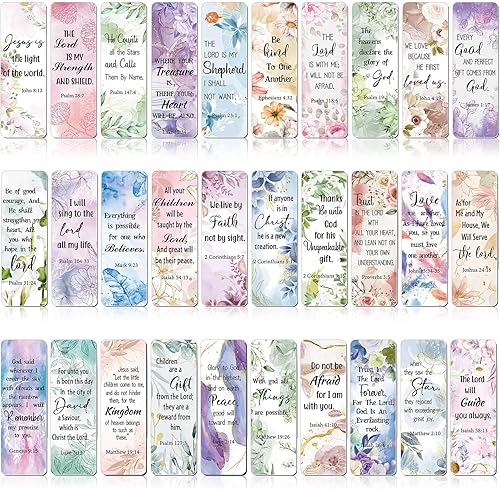 30 marcapáginas cristianos magnéticos con versículos bíblicos religiosos, suministros inspiradores para la iglesia, clips de página de oración
