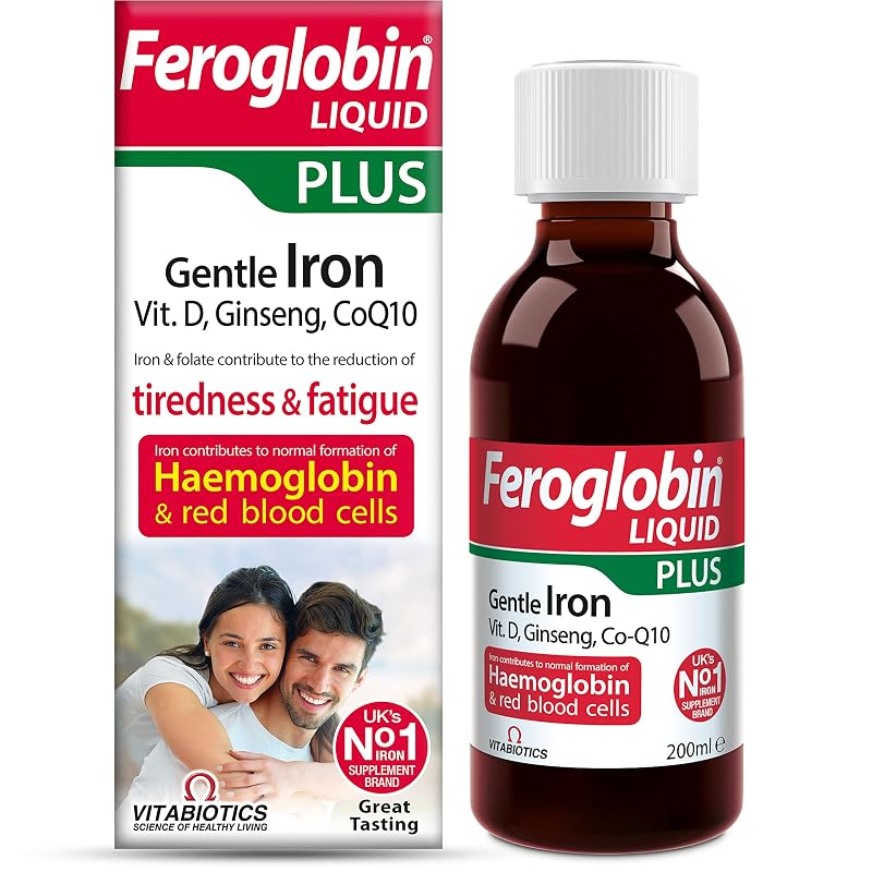 Feroglobin multimineral líquido com ferro, vitamina D, ginseng e CoQ10 200 mL