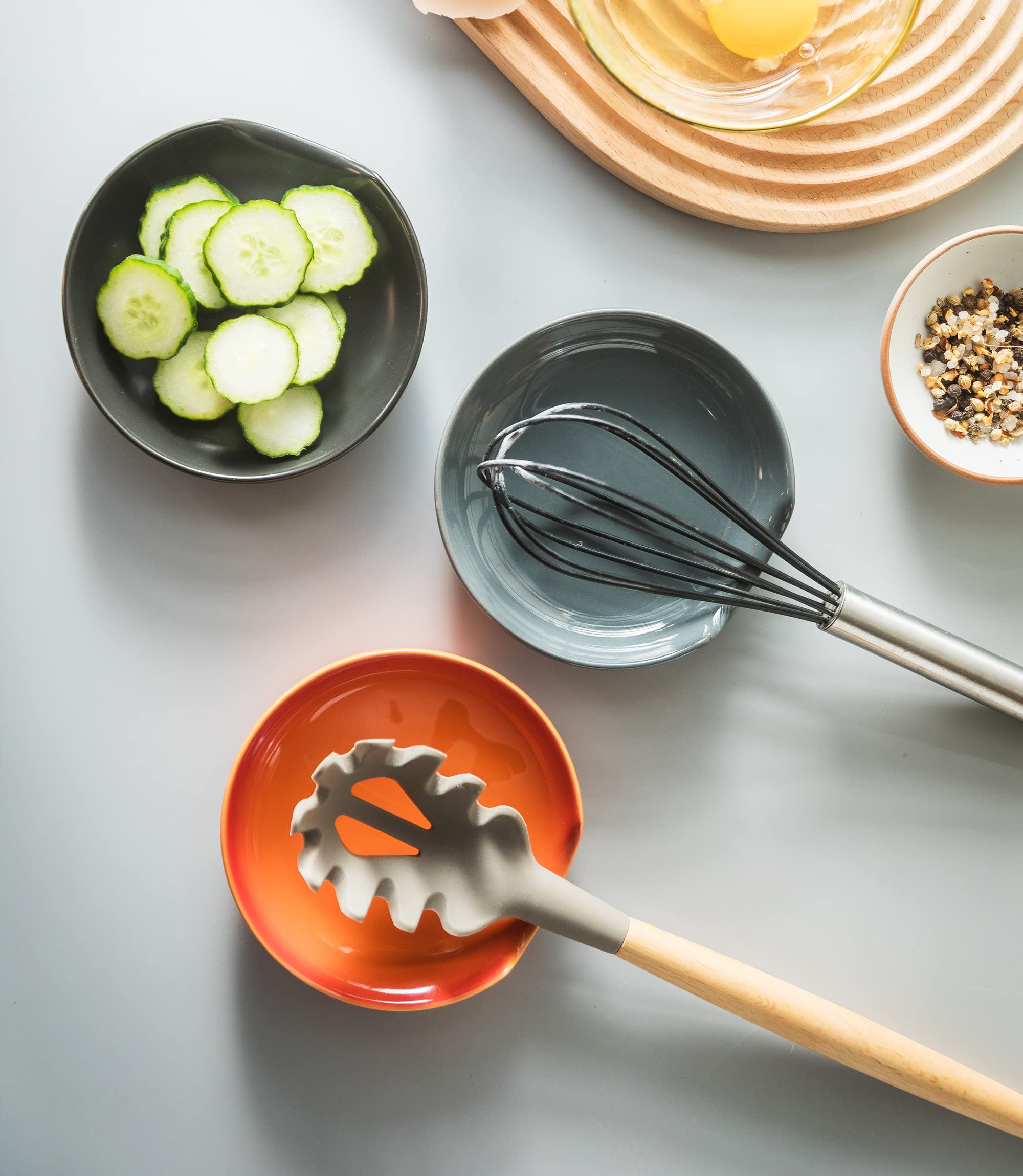 Wudkey Ceramic Spoon Rest with Holder, 4.8 in. Spoon Rest for Stove Top, Utensil Rest for Kitchen Counter, Coffee Spoon Holder XI7Z85_5 - The Home Depot