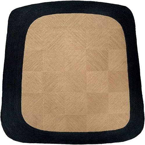 Collection - Alfombra de pasillo de 3 x 10 pies, hecha a mano, de yute natural, para interiores, cocina, alfombra de pasillo de diseño para pasillo