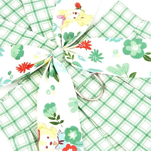 Miniatura 6 de PAIDEFUL Vestido de arnés para perro a cuadros para perros pequeños y medianos, hembra, niñas, flores, falda tutú, ropa para mascotas con correa,