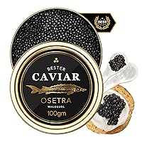 Vista 11 de BESTER CAVIAR Caviar de esturión Osetra de primera calidad, huevas negras de Malossol Ossetra cosechadas tradicionalmente con cuchara de nácar