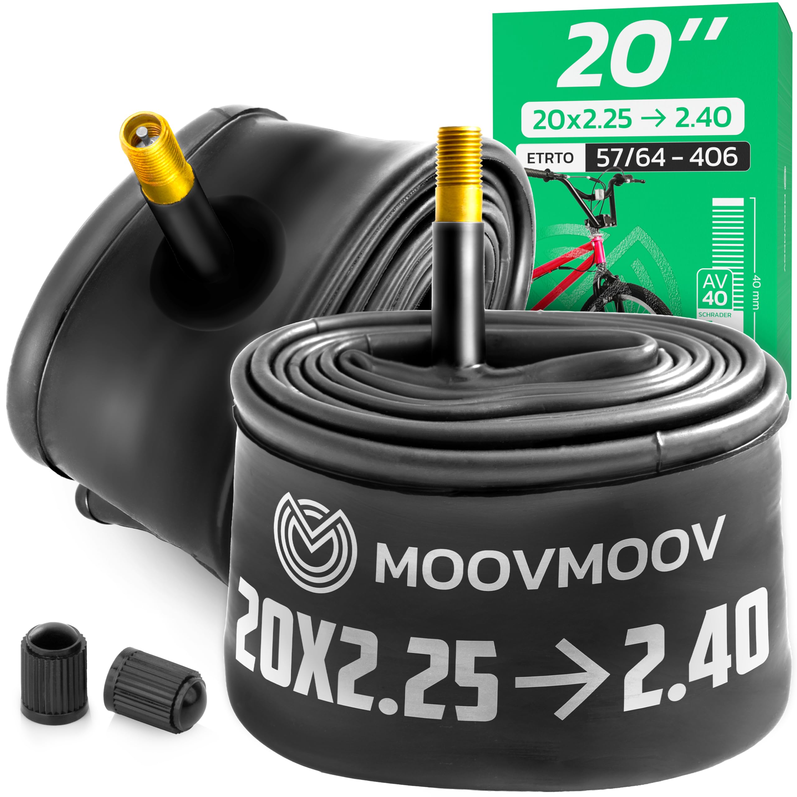 2 x Schlauch f. PKW Anhänger 225/70-15 / 225/80-15 / 225/70R15 / 215R15, Novio