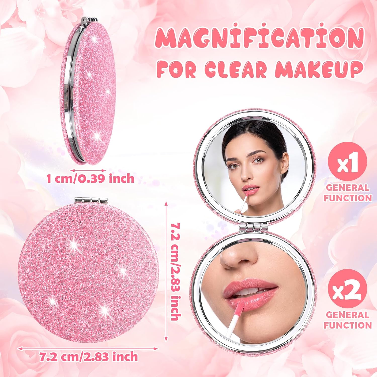 Fanfanwin 42 Pcs Pink Sleepover Party Supplies 6 Spa Headband 12 Pink Wristbands 6 Hair Clip 6 Hair Scrunchies 6 Mirror 6 Organza Bags for Spa Party Favors Birthday Slumber Bridal Showers Gifts