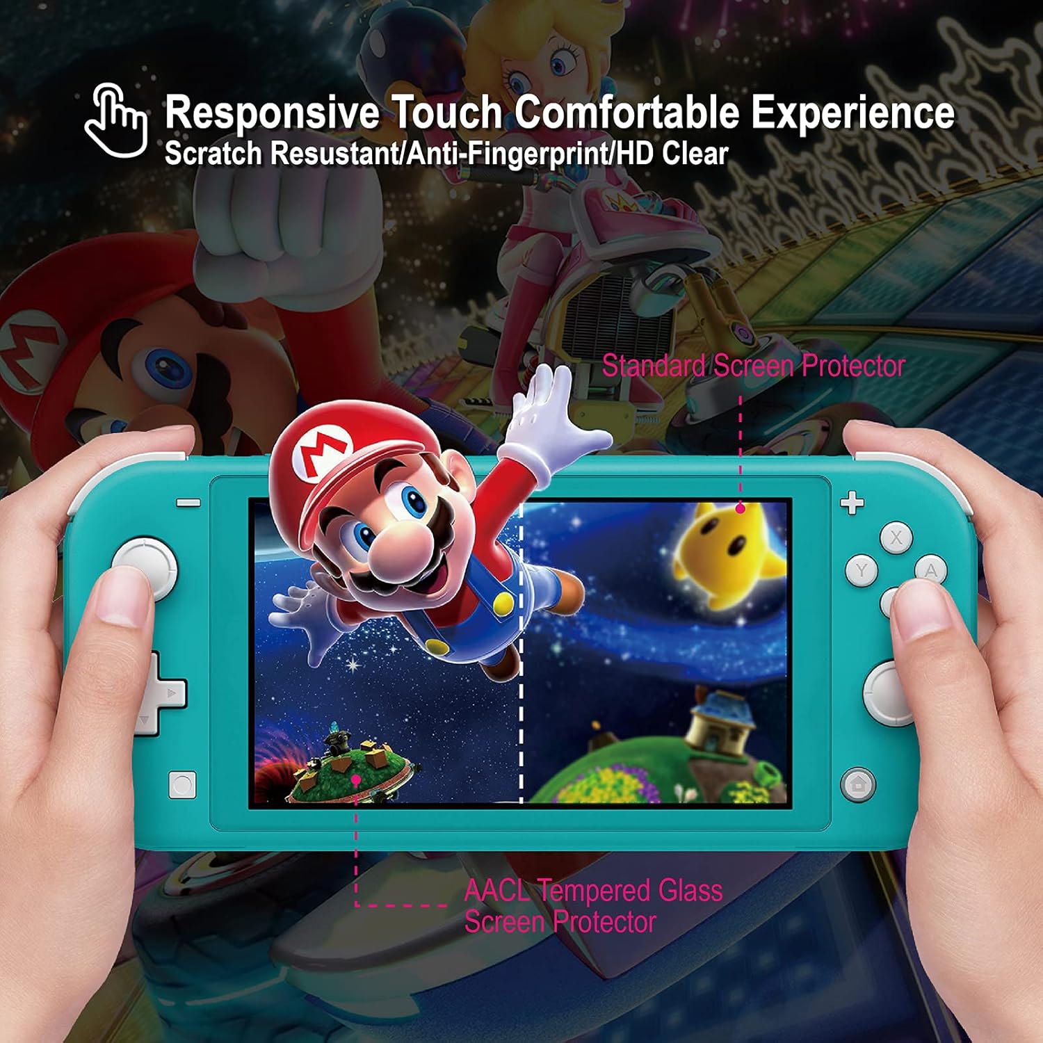 Privacy Screen Protector for Nintendo Switch Lite 2019,Anti Spy Tempered Glass Film,2 Pack : Video Games