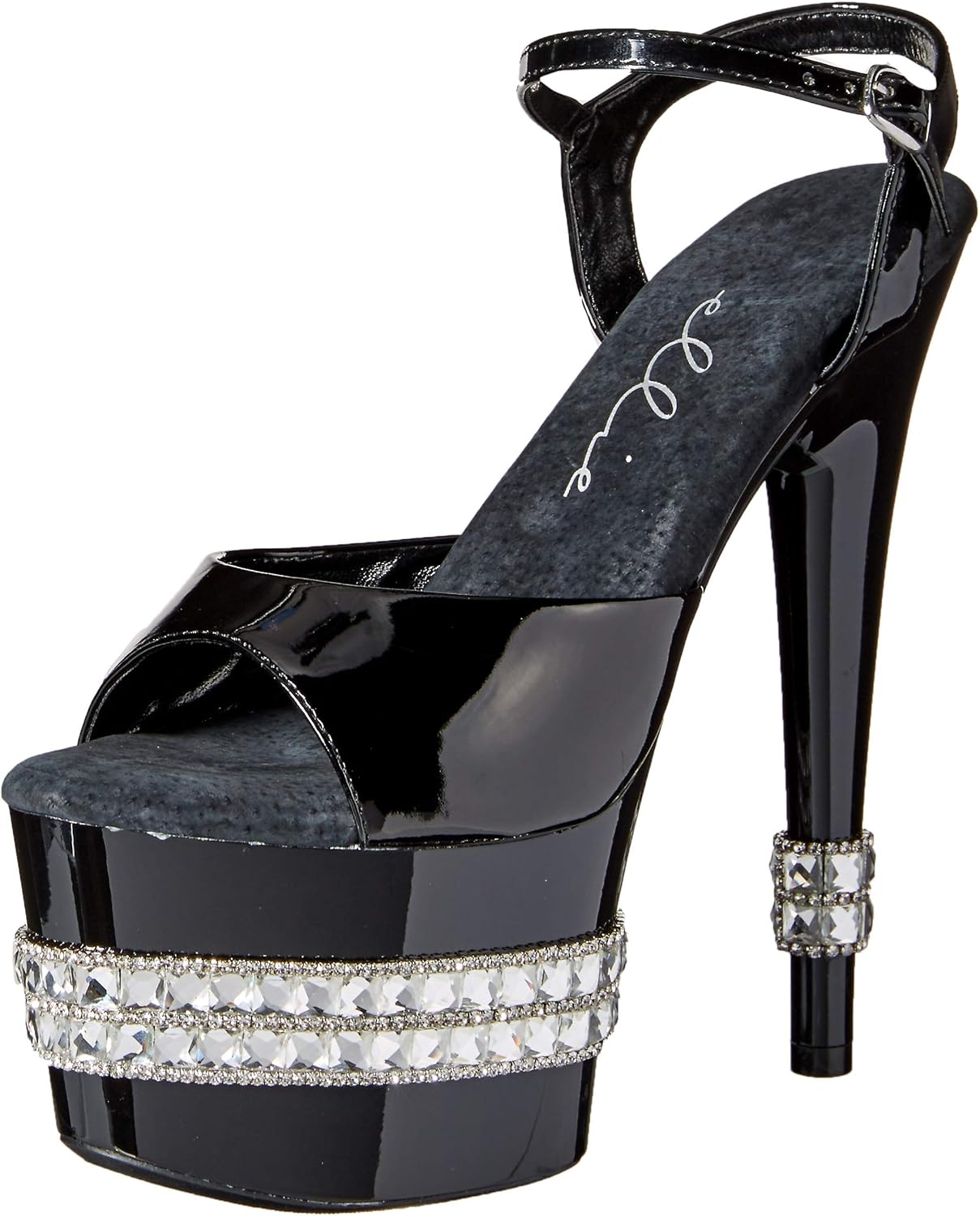 Ellie Shoes Women's Platform Sandal Heeled, Black, 9