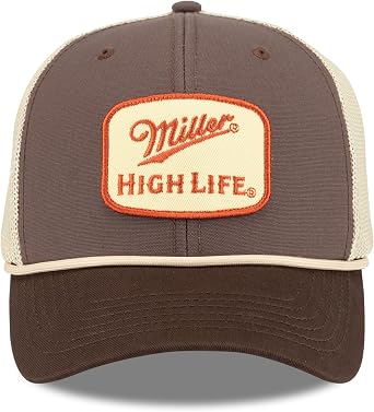 Miller High Life Logo Embroidered Patch Canvas Hat Multicolor