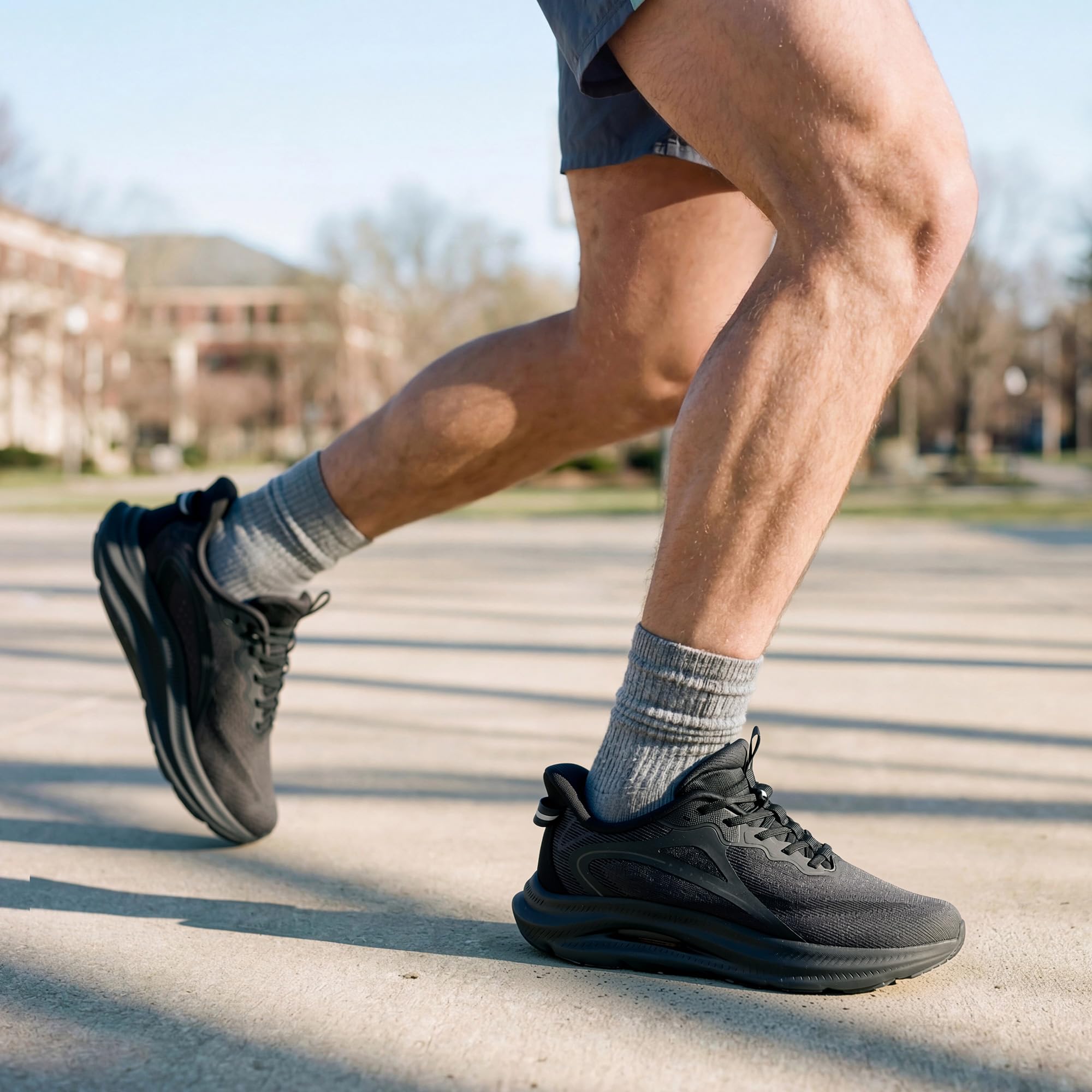 ALLSWIFIT Herren Slip-On Walking Schuhe Trainingsschuhe mit Dämpfung & Fußgewölbeunterstützung, Atmungsaktive Laufschuhe für Fitnessstudio/Gym/Running/Alltag