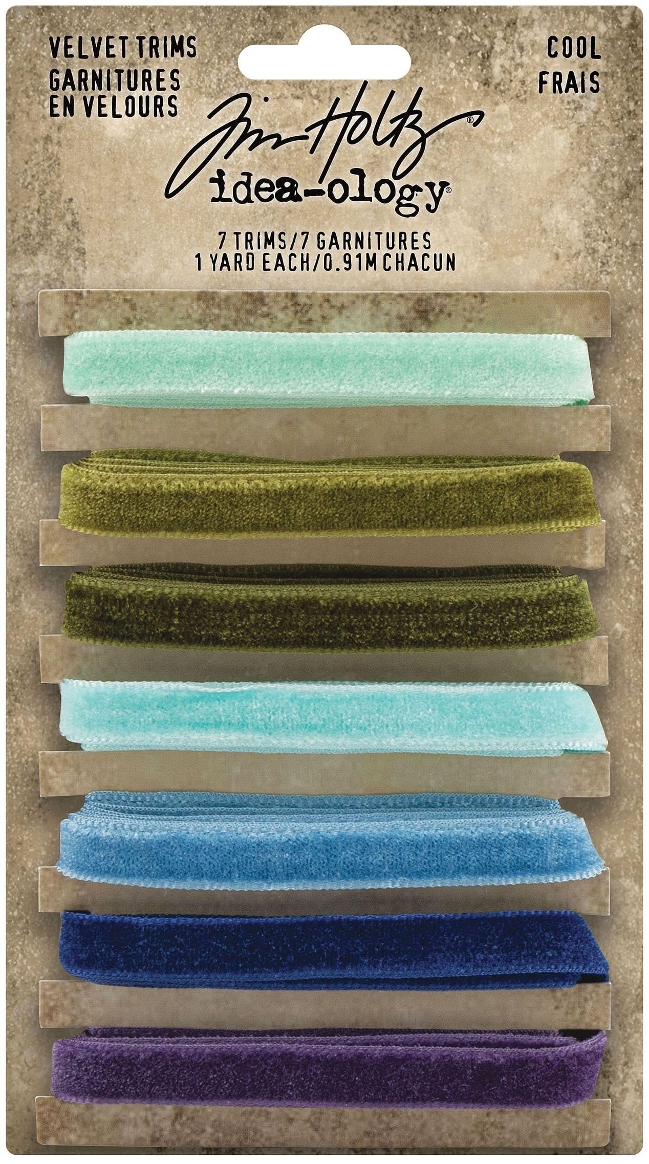 Tim Holtz Idea-Ology, Velvet Trims - Cool, 941132