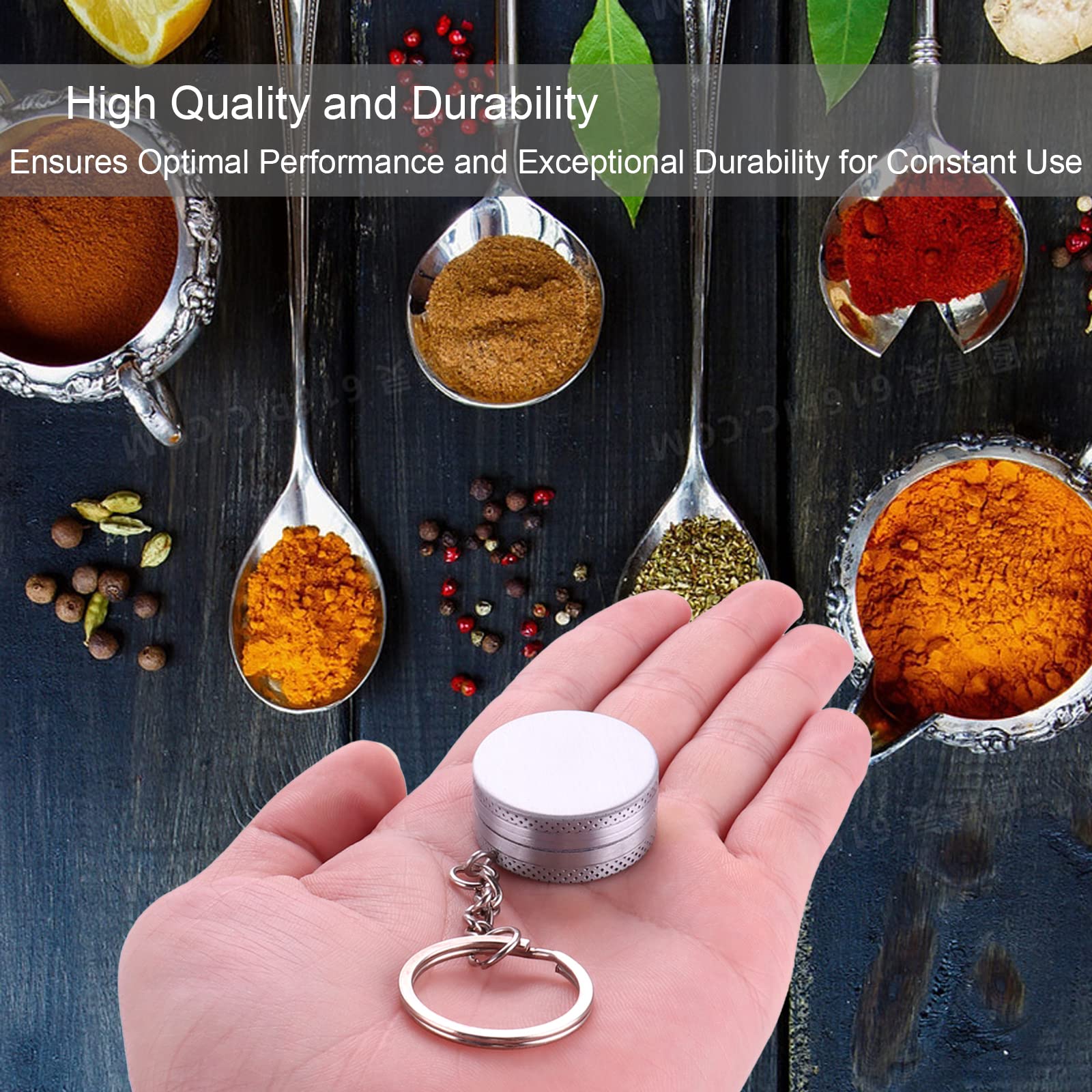 Kinstecks Mini Macina Spezie 2 Pezzi - Macinino In Alluminio Per Erbe E Spezie Con Coperchio Magnetico - Colorato