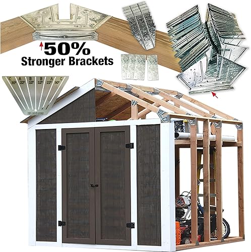 Miniatura 2 de EZBUILDER Cobertizo de diseño de armadura estructuralmente más fuerte 50 construye 6 pulgadas a 14 pulgadas de ancho de cualquier longitud de
