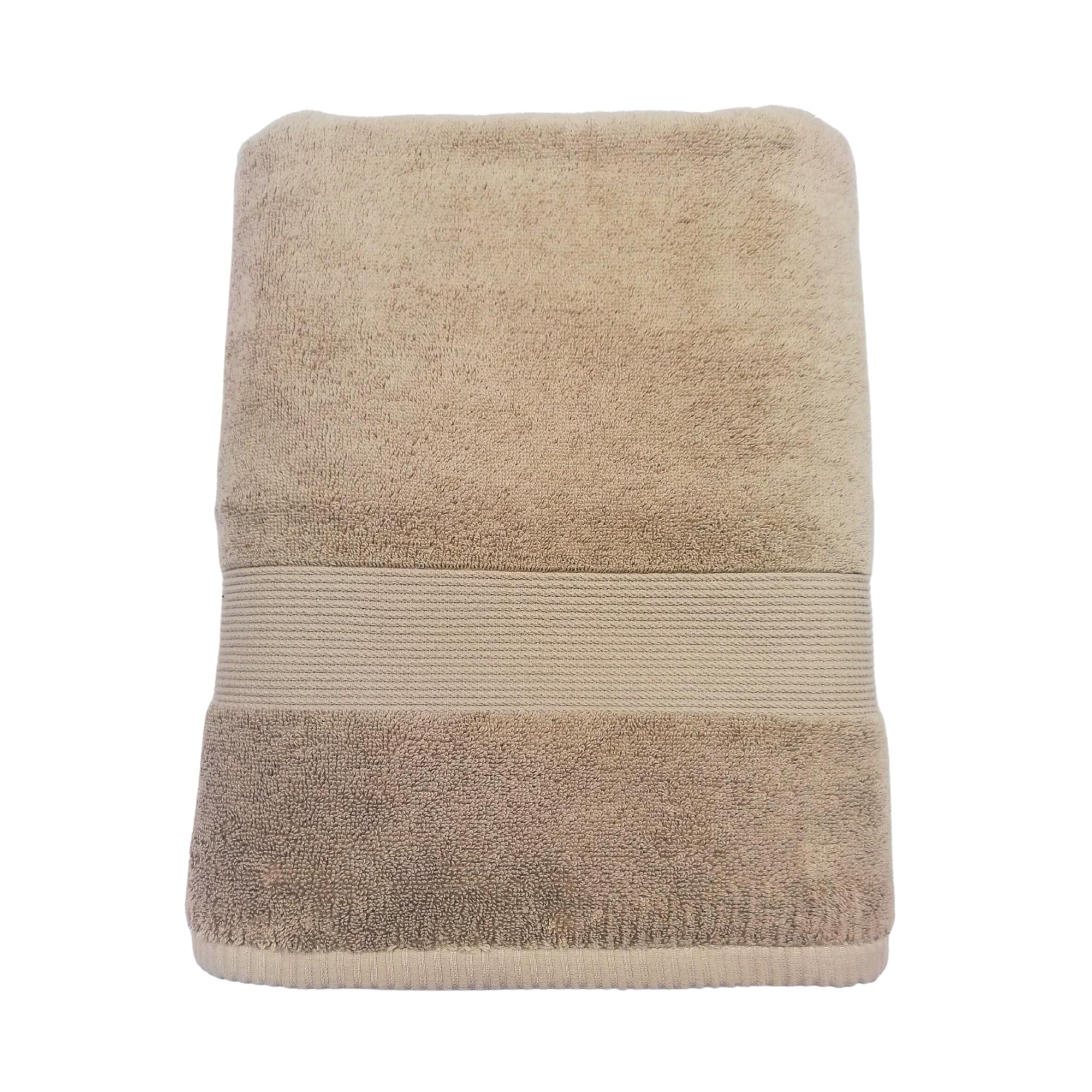 Maisonette Pure Badehandtuch Groß (90x150cm, 2er Pack) - 100% Baumwolle Beige Handtücher für Dusche, Sauna
