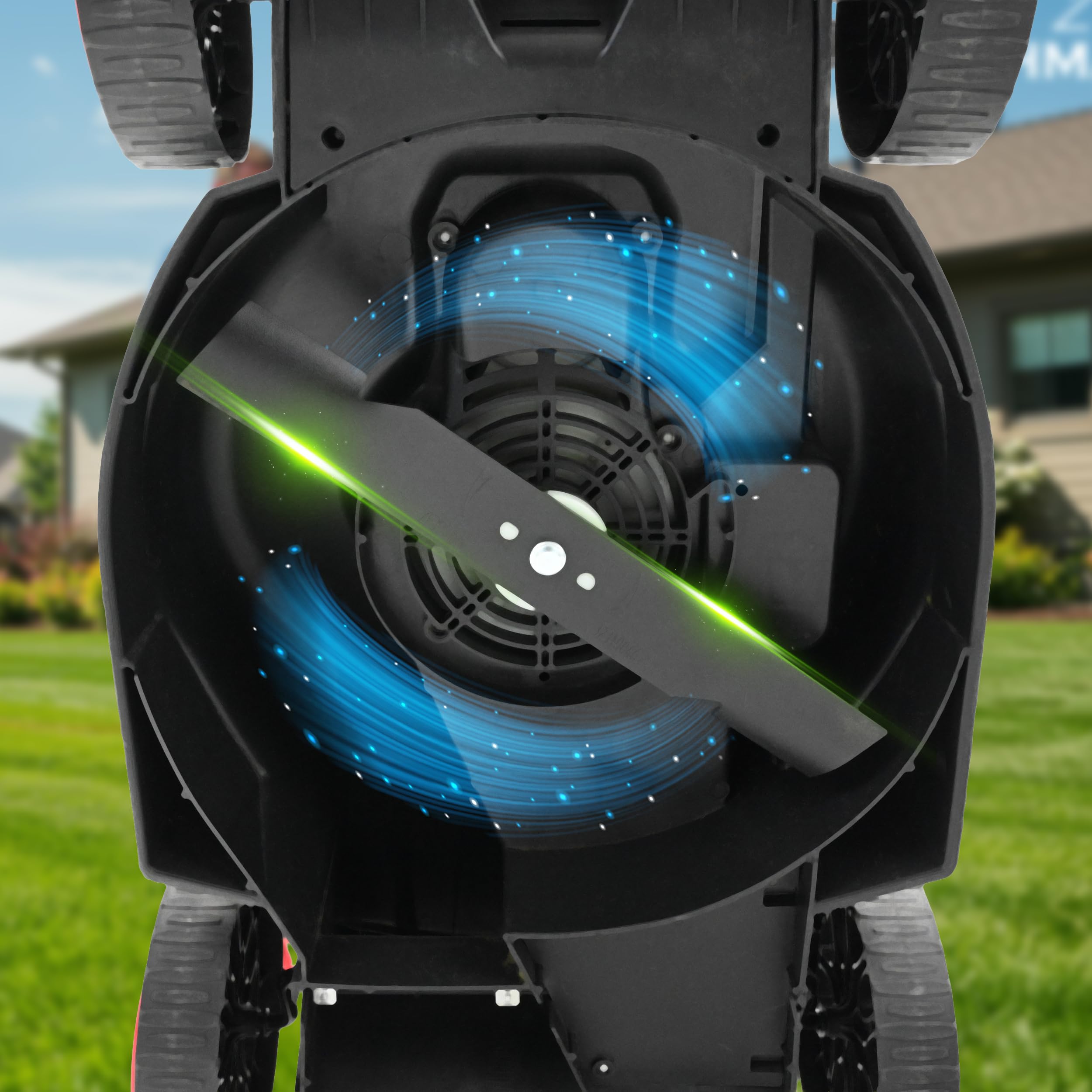 Lehmann Tondeuse à Gazon Électrique pour pelouses Jusqu’à 1000 m², 1600 W, Largeur de Coupe 38 cm, Bac de Ramassage 40 L, Réglage Hauteur de Coupe 5 Positions 25 à 75 mm, 3450 TR/Min