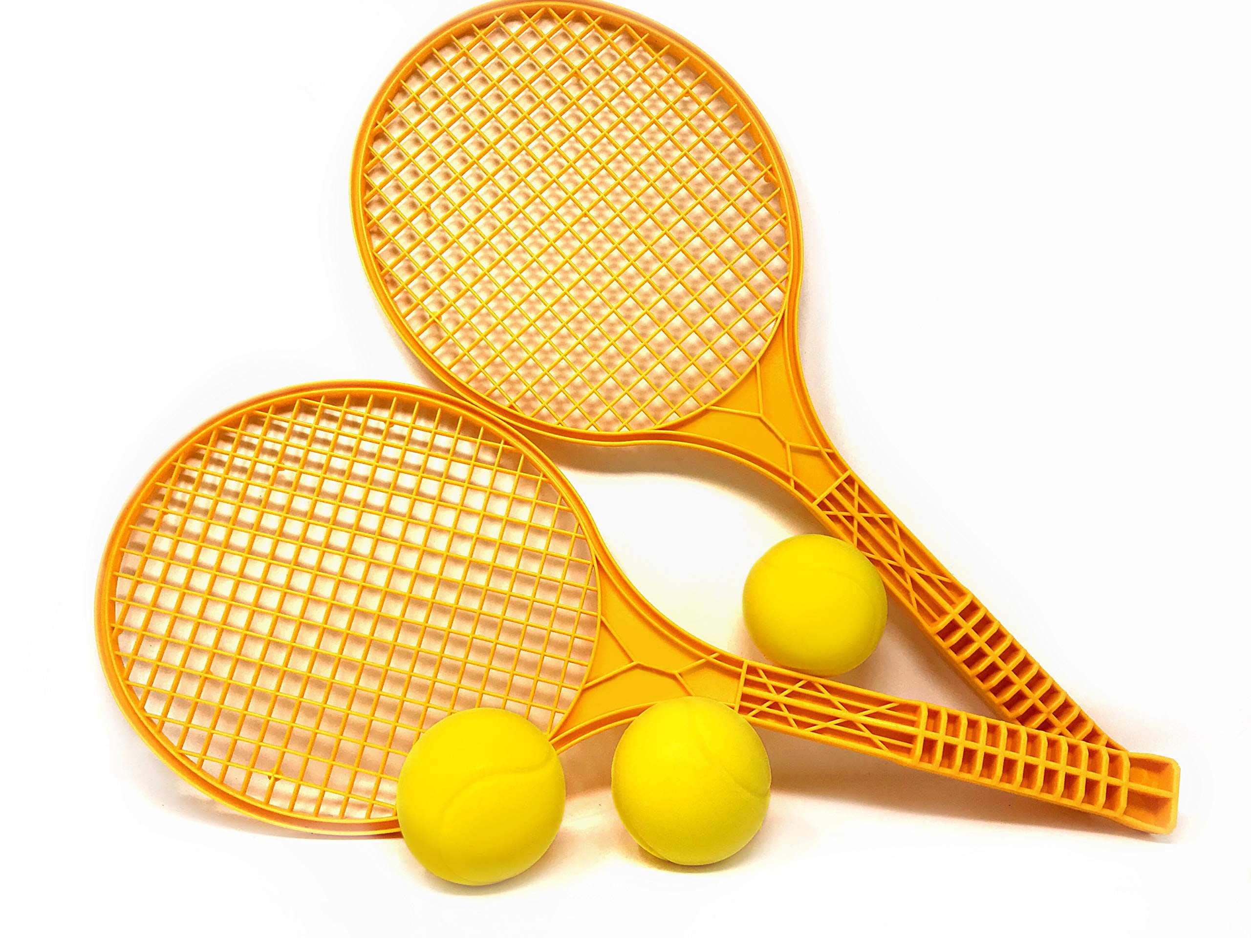 E-Deals Yellow Soft Tennis Set with three 70mm Foam Tennis Balls(tennis balls colours are sent at random)