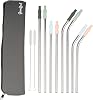 Goodful Goodful Reusable Travel Stainless Steel Straw Set, Travel Case, Cleaning Brush, Removeable Silicone Tips