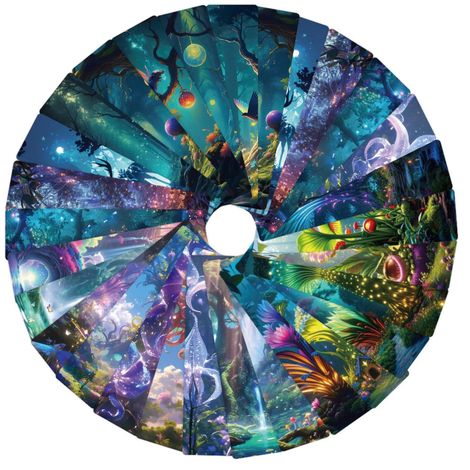 24Pcs Fantasy Forest Bookmarks, Premium Thickened Paper/Cardboard with Magical Enchanted Forest Scene Prints, Artistic Design for Book Lovers, Fantasy Nature Enthusiasts & Gift Recipients — image 1