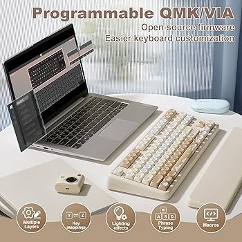 8/1まで値下げ【新品・未開封】Yunzii B87キーボード リストレスト付き Amazon.com: YUNZII B87 Wireless Mechanical Keyboard,QMK/VIA