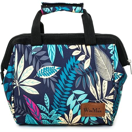 Amazon Winmax がま口 保冷バッグ お弁当 クーラーバッグ 小 ランチバッグ 保冷 メンズ おしゃれ ランチバック 洗える 小型 ファスナー付き 7l 葉 ランチバッグ ランチ巾着 ランチベルト オンライン通販