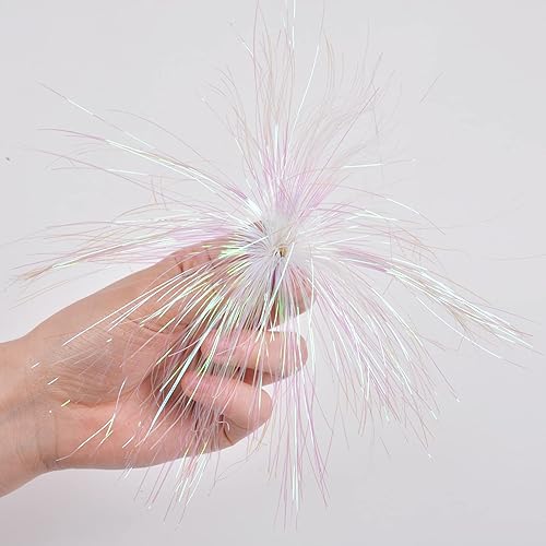 Miniatura 3 de Teasers de pesca -12/18 piezas de calamar Teaser de pesca de Mylar Flash Teaser de pesca de cola para plataformas de platijas para señuelo de pesca