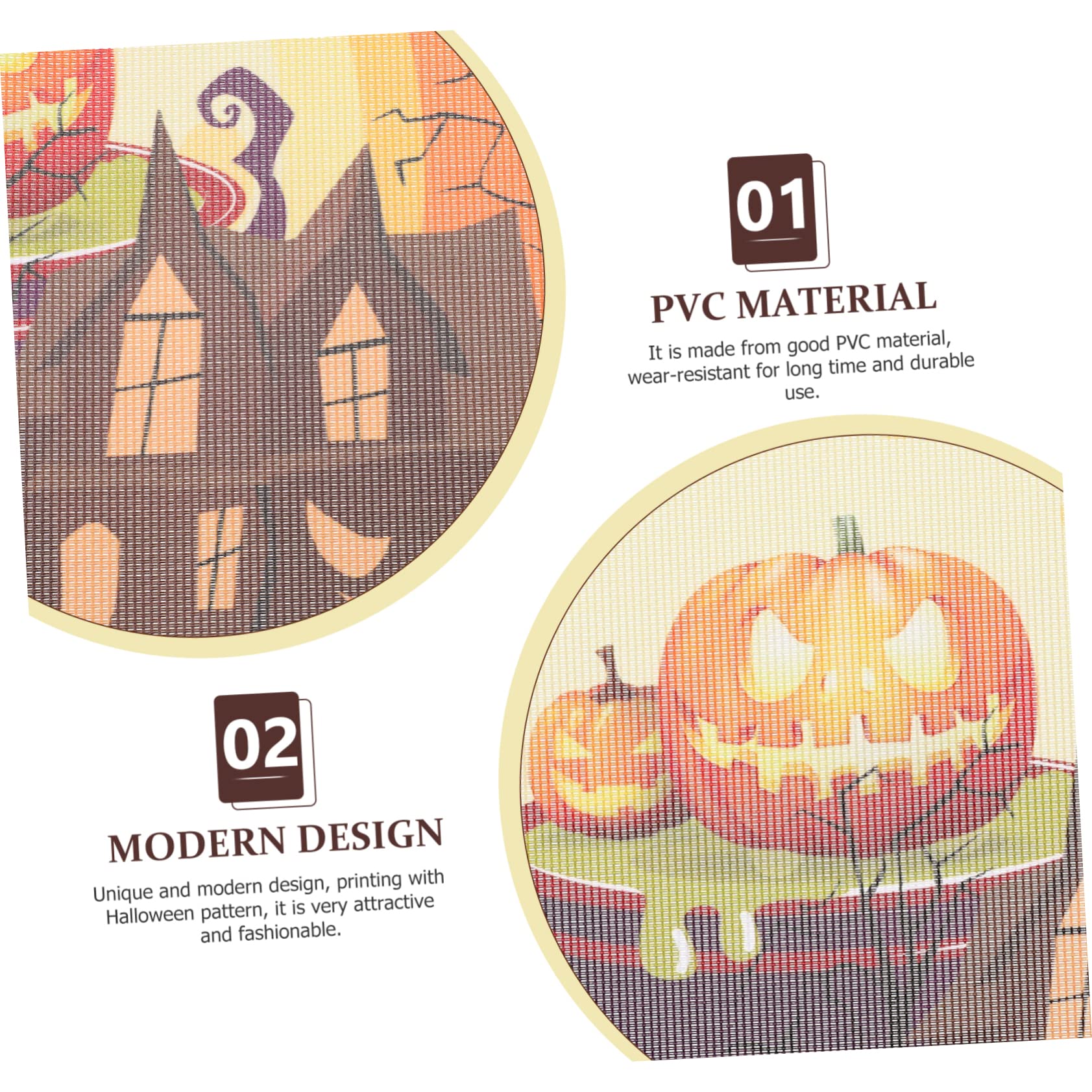 Mikinona 4pezzi Tovagliette Decorativi Per Halloween Resistente Design Elegante Per Cucina e Ristorante Tovagliette Isolanti Per Eventi Festivi