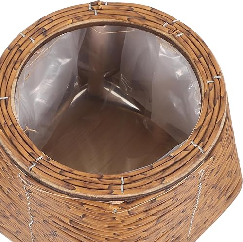 Miniatura 3 de Cesta tejida de ratán para plantas, cesta de almacenamiento decorativa duradera hecha a mano