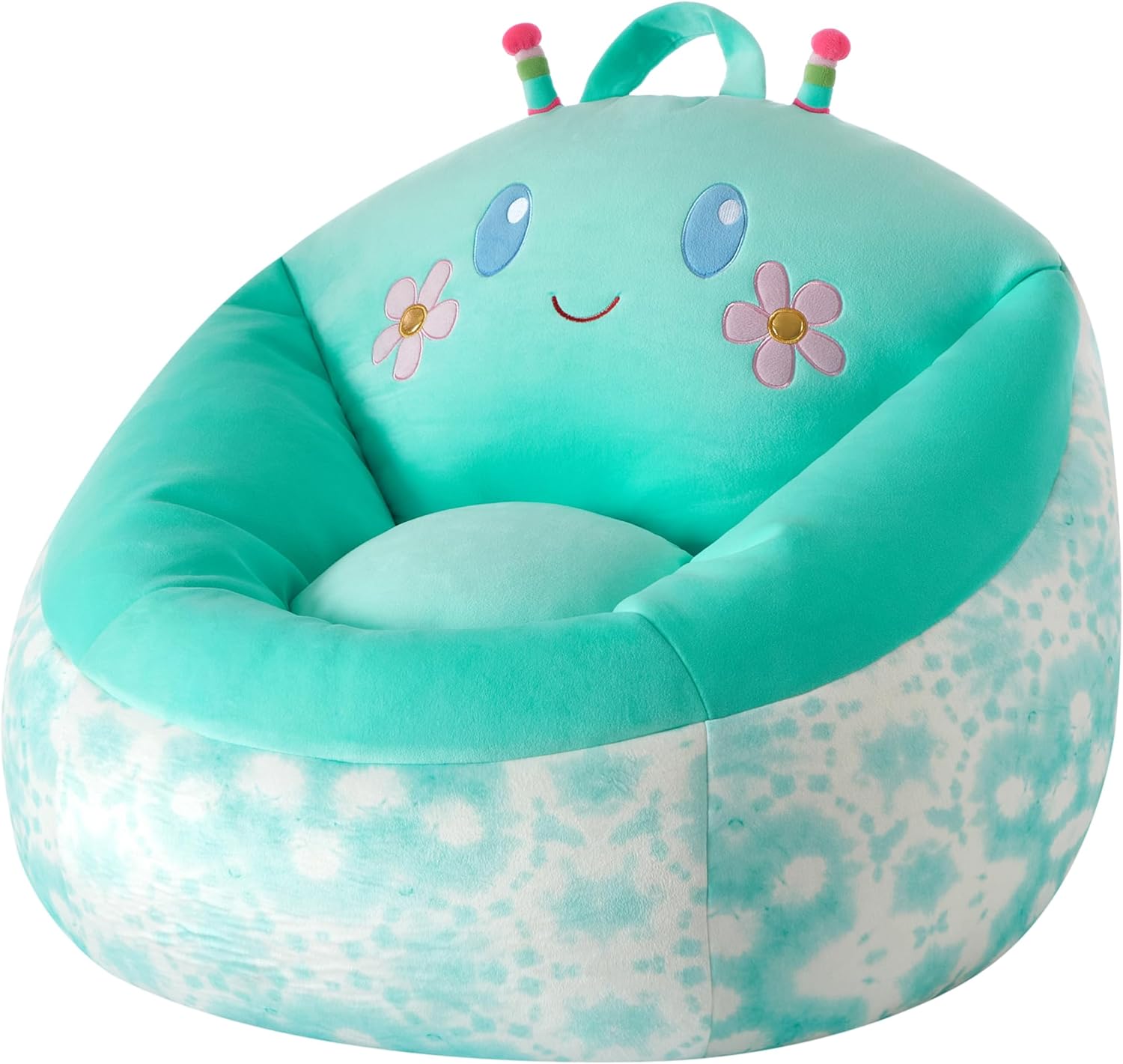 Heritage Kids Micromink Ultra Soft Squishy Comfortable Bean Bag Chair Toddler Playroom Furniture Kids Room Seating 3+ Ages Lightweight Portable Ergonomic Rainbow