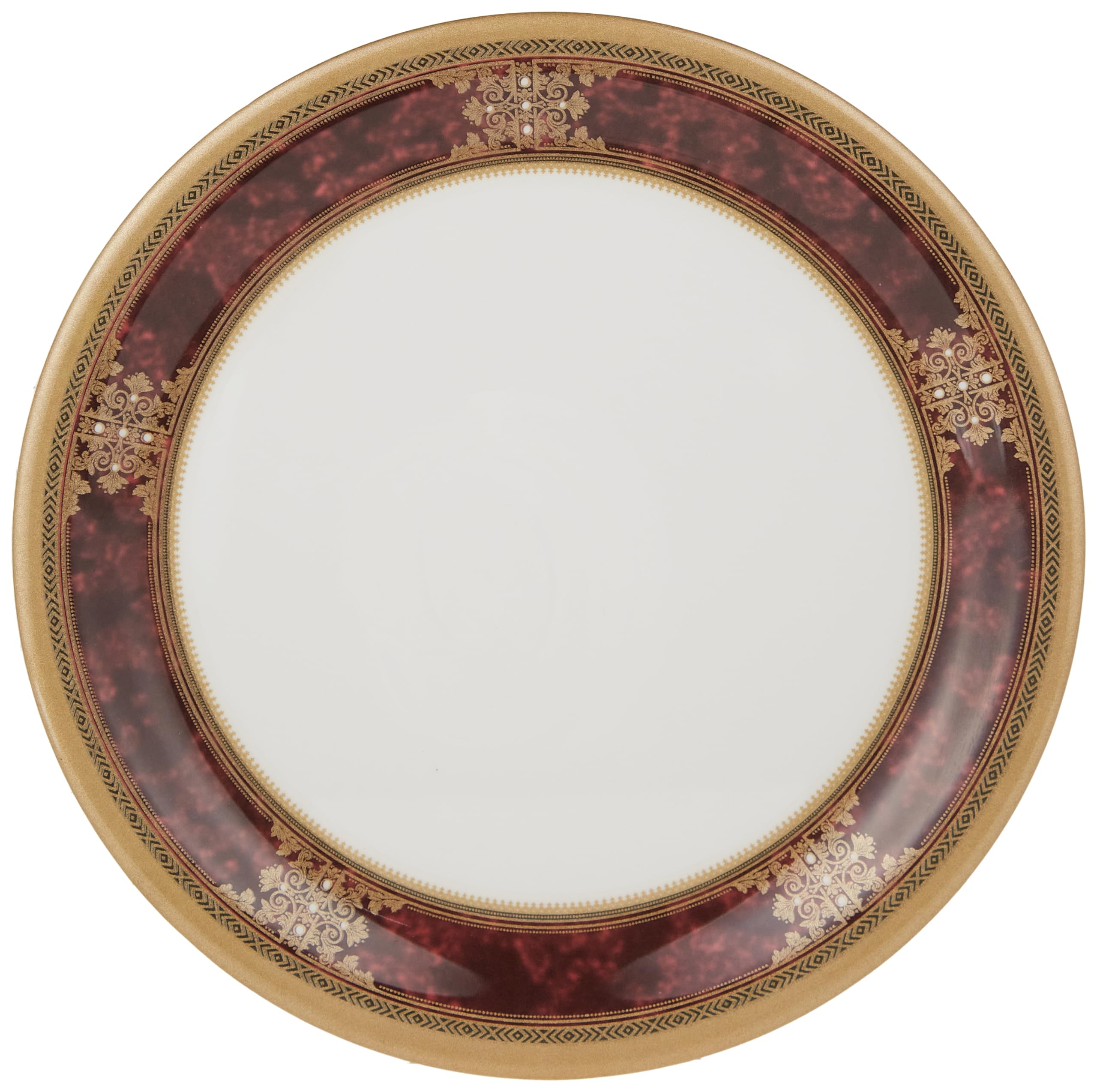 Ethnic Red Melamine Round Dinner Plate Vibrant and Safe Tableware for Your Soups ESMA Approved - 28cm