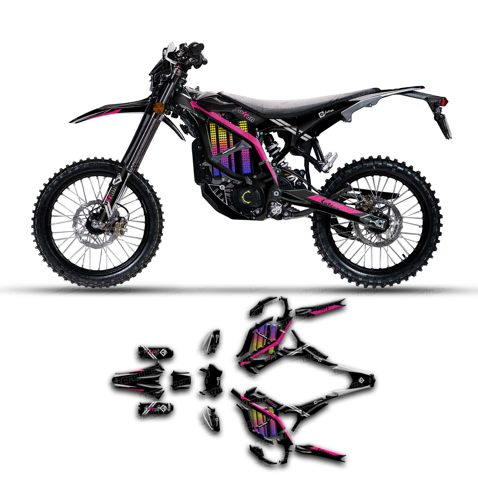 Amazon.com: Kungfu Graphics Custom Decal Kit for Surron SUR-Ron