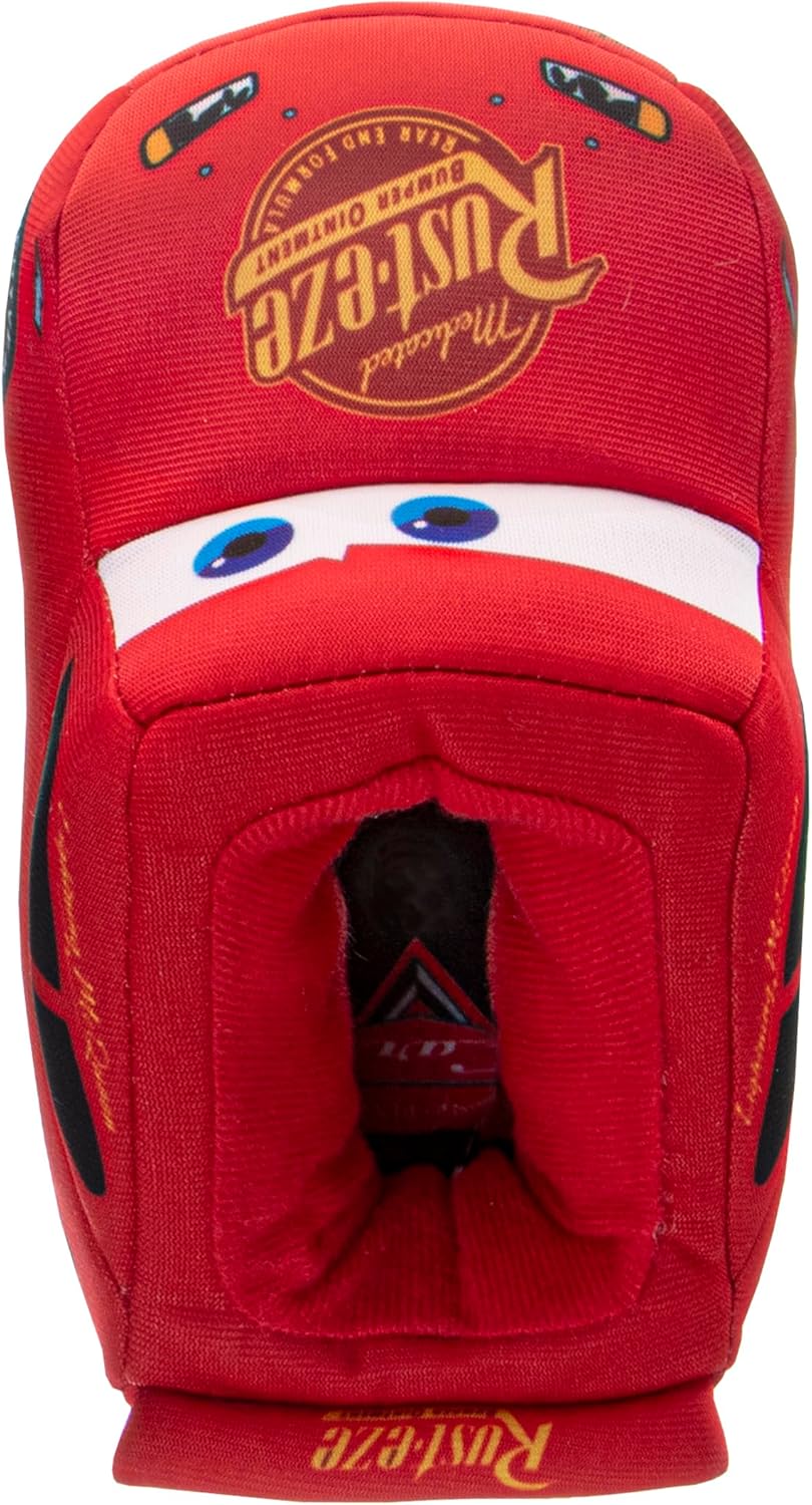 Disney Cars Slippers for Boys Lightning McQueen and Tow Mater Slipper Fuzzy House Sandals For Toddler to Little Kids 11-12 Little Kid Red/Brown