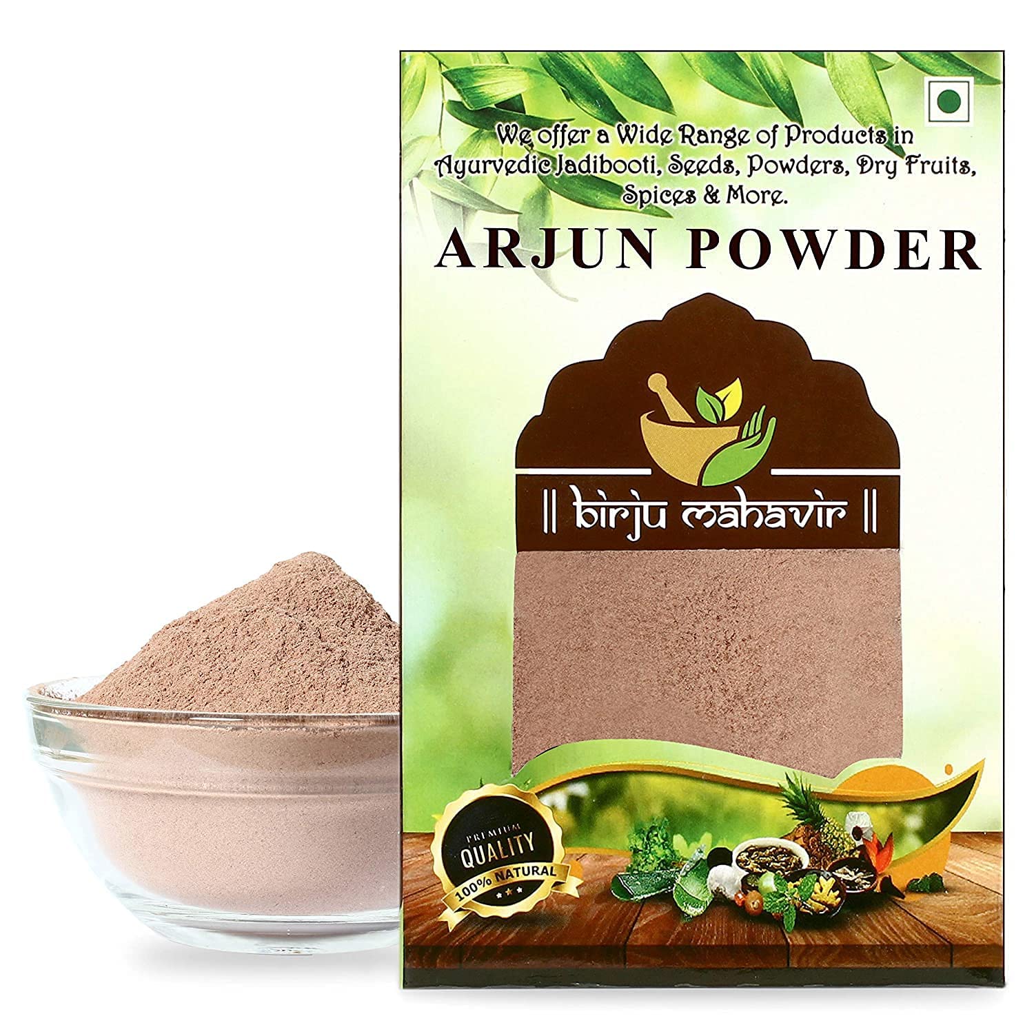BIRJU MAHAVIR Bmkb Terminalia Arjuna Arjun Chaal Poudre naturelle, 200 g
