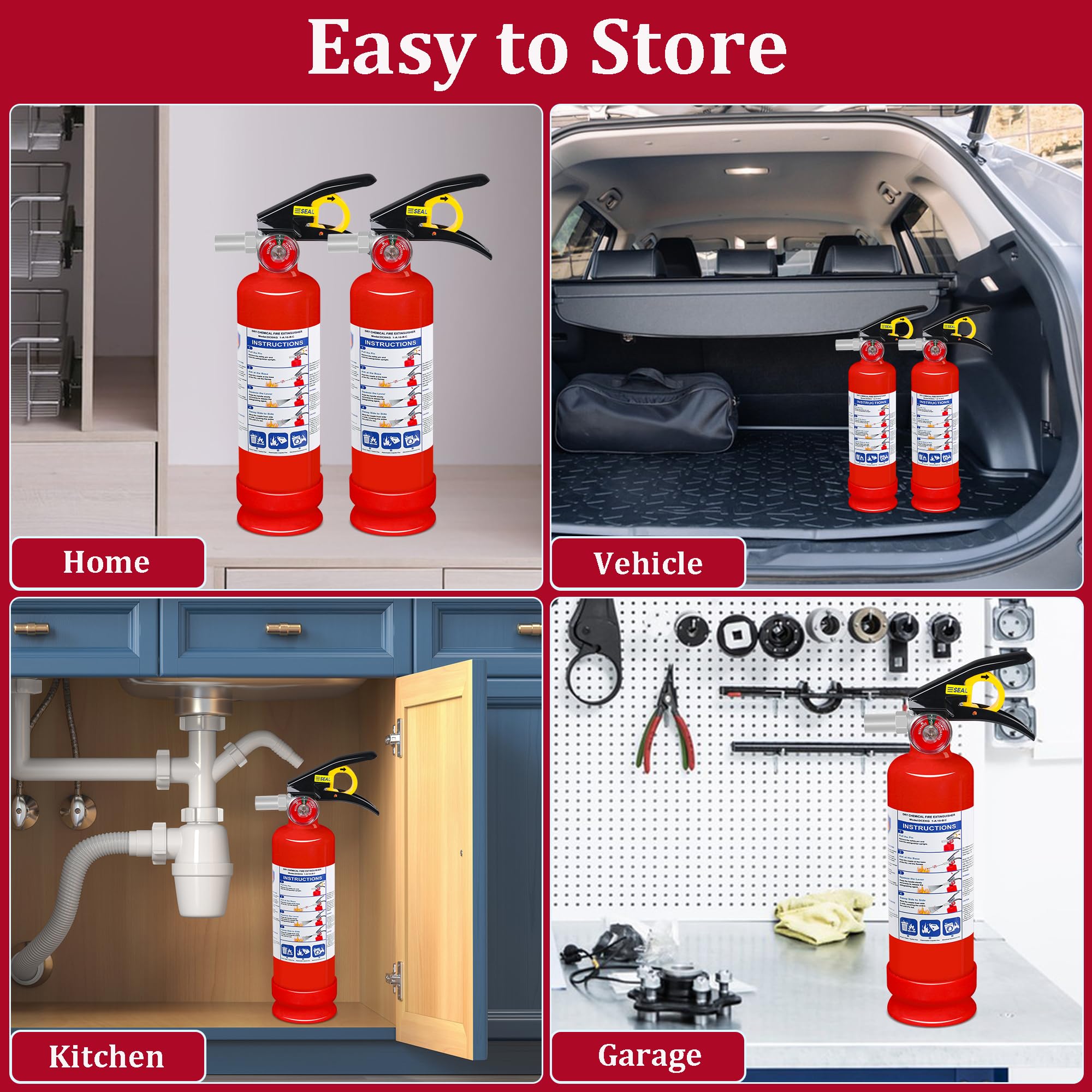 6-Pack Fire Extinguisher - ABC Rated Safety Gear -7 6-Pack Fire Extinguisher - ABC Rated Safety Gear -7
