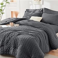 Full Size Luxury Faux Fur Comforter Set - Soft & Breathable 7-Piece Bedding Collection - 1 Comforter, 1 Fitted Sheet, 1 Flat, 2 Pillowcases, 2 Pillow Shams - Deep Pocket - Premium Quality, Silver
