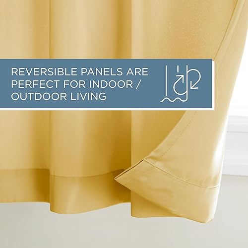 Miniatura 6 de Exclusive Home Curtains - Cortinas con ojales para interior y exterior, 2 paneles de cortina Vestido de verano amarillo,Blush,Gris
