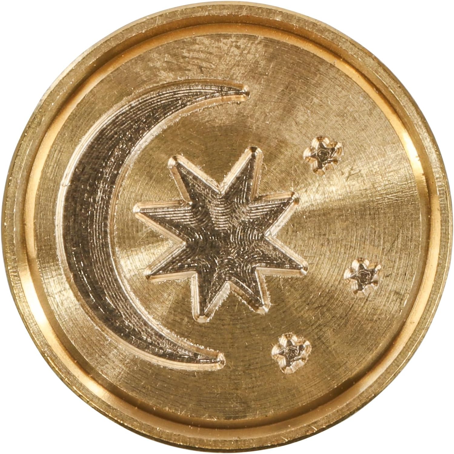 Elban HERBIN hb40468 Ceiling Stamp Replacement Stamp Motif [Moon] Diameter 0.9 inches (24 mm), Brass, Made in France