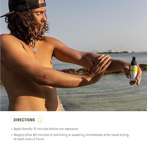 Miniatura 6 de Raw Elements Spray facial + corporal SPF 50 protector solar mineral totalmente natural, seguro para arrecifes, resistente al agua, protección