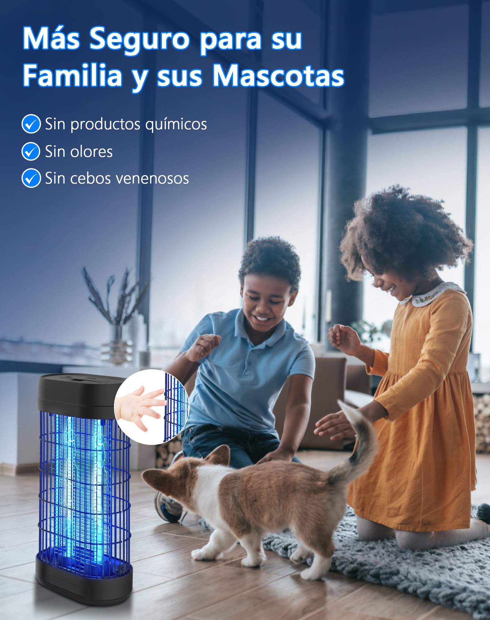 Lampada Antizanzare Elettrica 22W, Ammazzazanzare da Interno ed Esterno, Copertura 100m², Trappola per Insetti e Mosche UV, Ideale per Giardino, Casa, Camera da Letto e Terrazza
