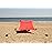 Neso Portable Beach Tent Sun Shelter with Sand Anchor - Lightweight Beach Shade Canopy - Easy Setup for Family Outings - Patented Reinforced Corners - UPF 50+ Sun Protection - 7 x 7ft - Lehua Red
