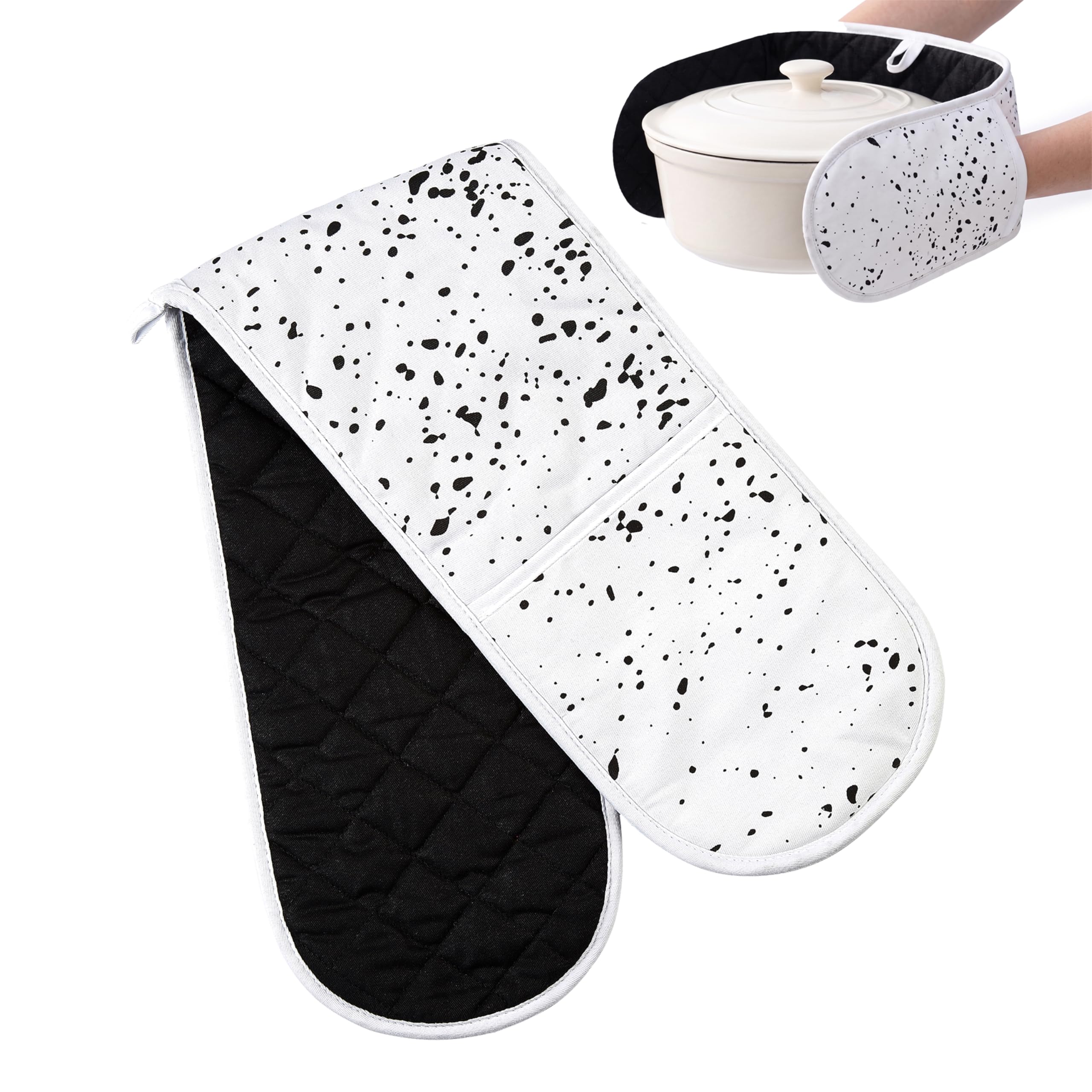 B&Q -  Double Oven GloveCozy Scandinavian-Inspired Design With Quilted Heat ProtectionSafely Handles Cookware