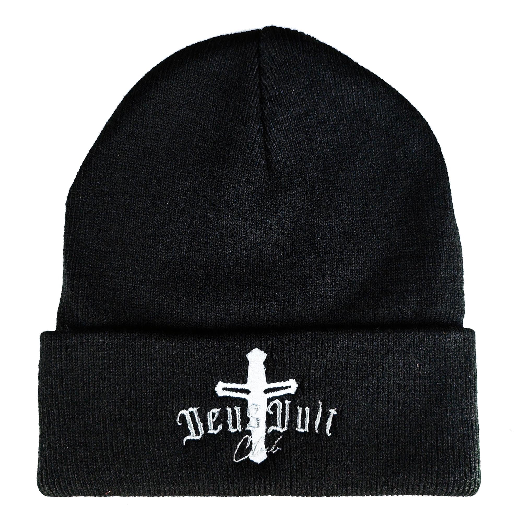 Deus Vult Club | Beanie Hat | Hospitaller | Crusader Clothing | Black | Knights Templar Official Merchandise