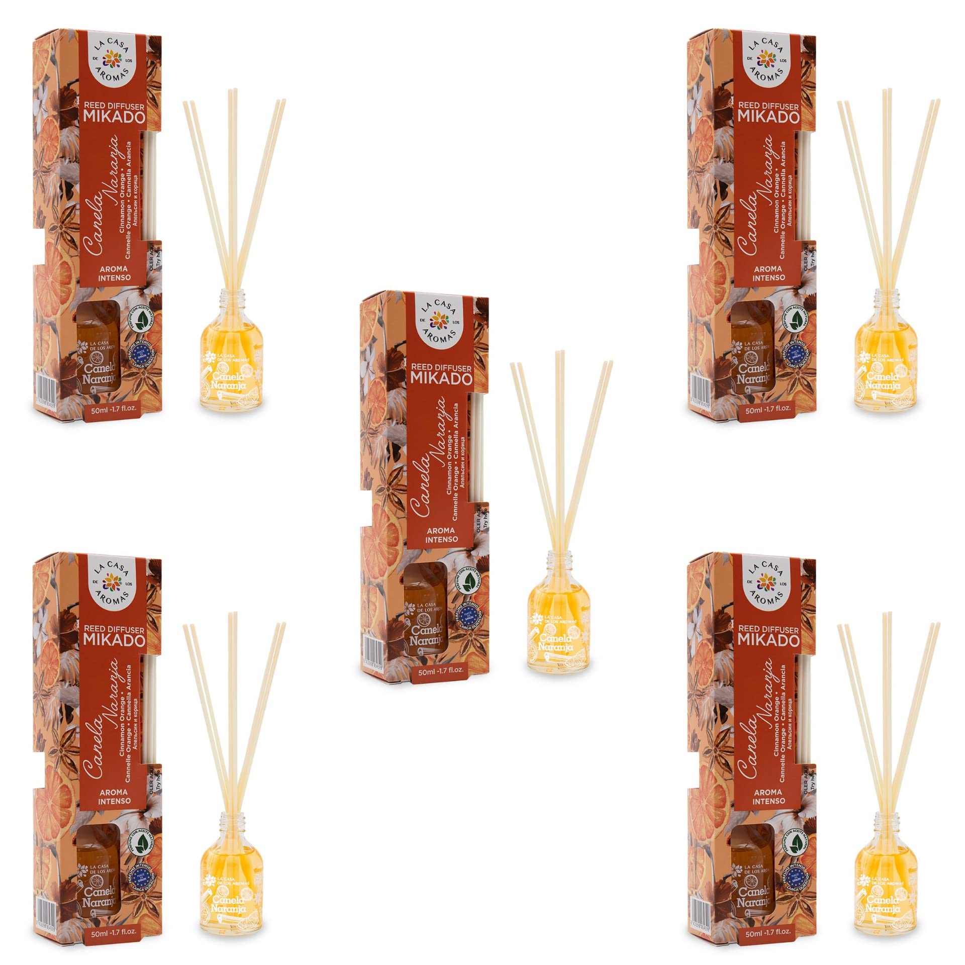 BricoLoco.com. Mikado 50ml aroma cannella arancione; più comodo e sicuro delle candele. Deodorante per casa, casa, camera. (5)