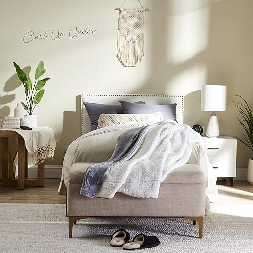 Miniatura 2 de BELADOR Manta de forro polar Sherpa tamaño individual  Manta cálida y suave manta de forro polar antiestática para sofá cama mantas y mantas de